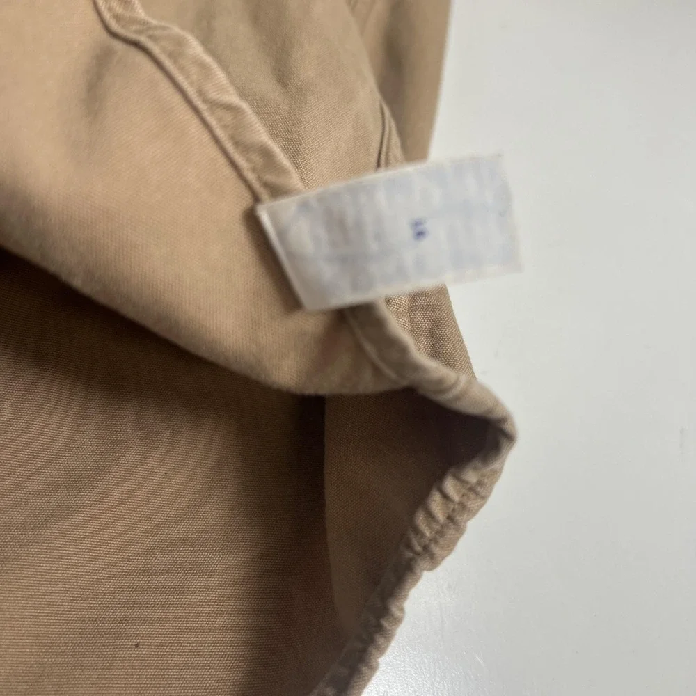 Vintage Polo Ralph Lauren Shirt XL Beige Twill Long Sleeve 1/2 Zip Military - Picture 6 of 16